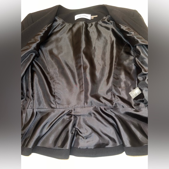Calvin Klein black peplum blazer | Size 4 | EUC - Picture 5 of 13